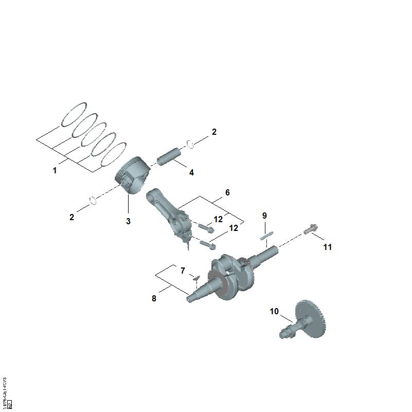 D - Vilebrequin, piston