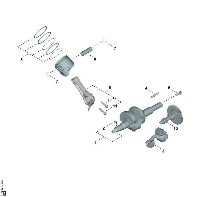 D - Vilebrequin, piston