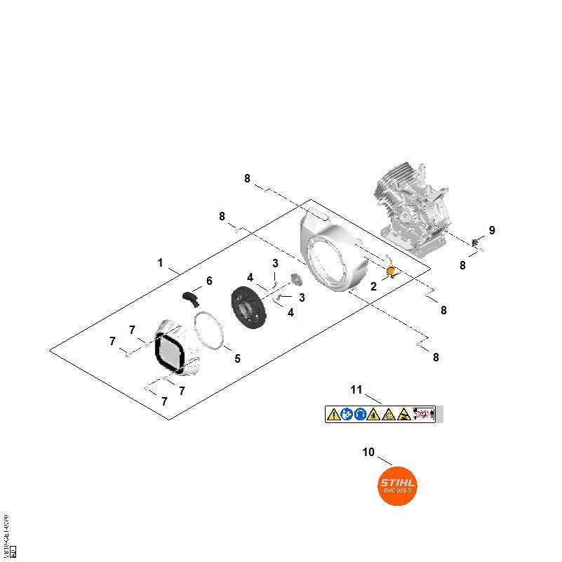 J - Système de démarrage, boîtier de ventilateur