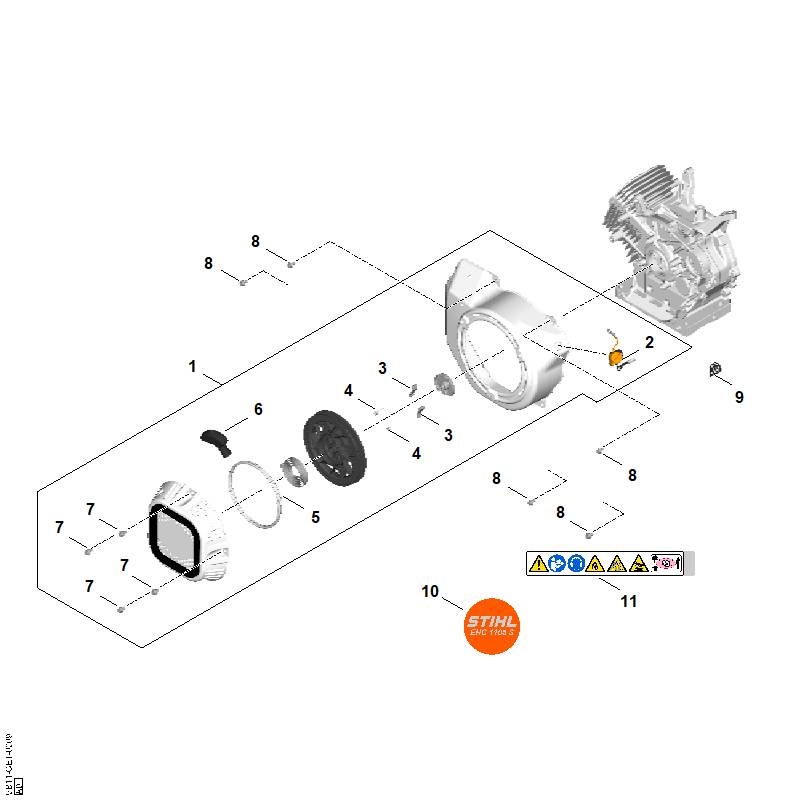J - Système de démarrage, boîtier de ventilateur