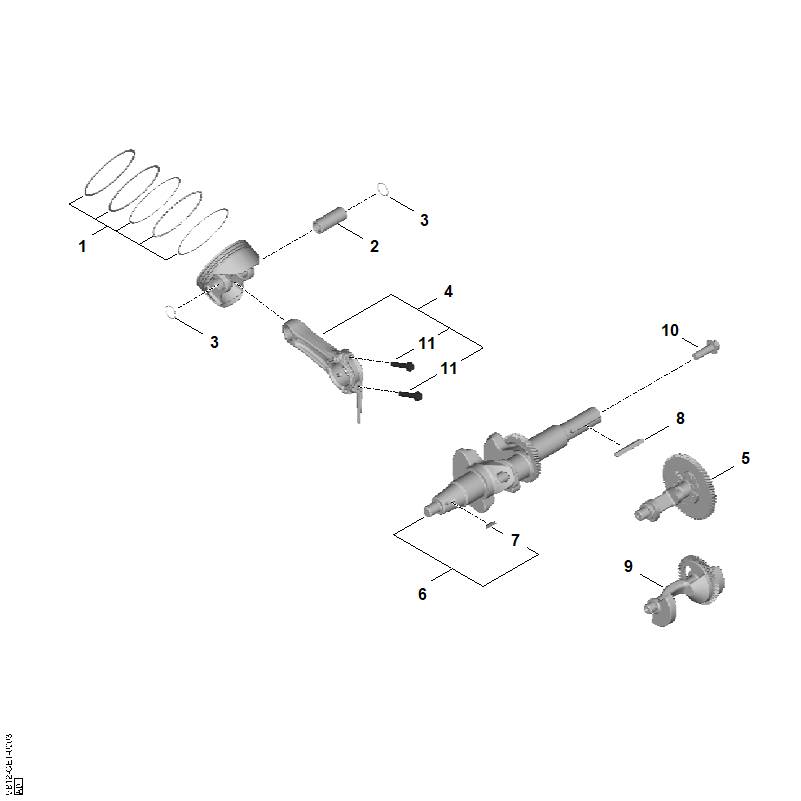 D - Vilebrequin, piston