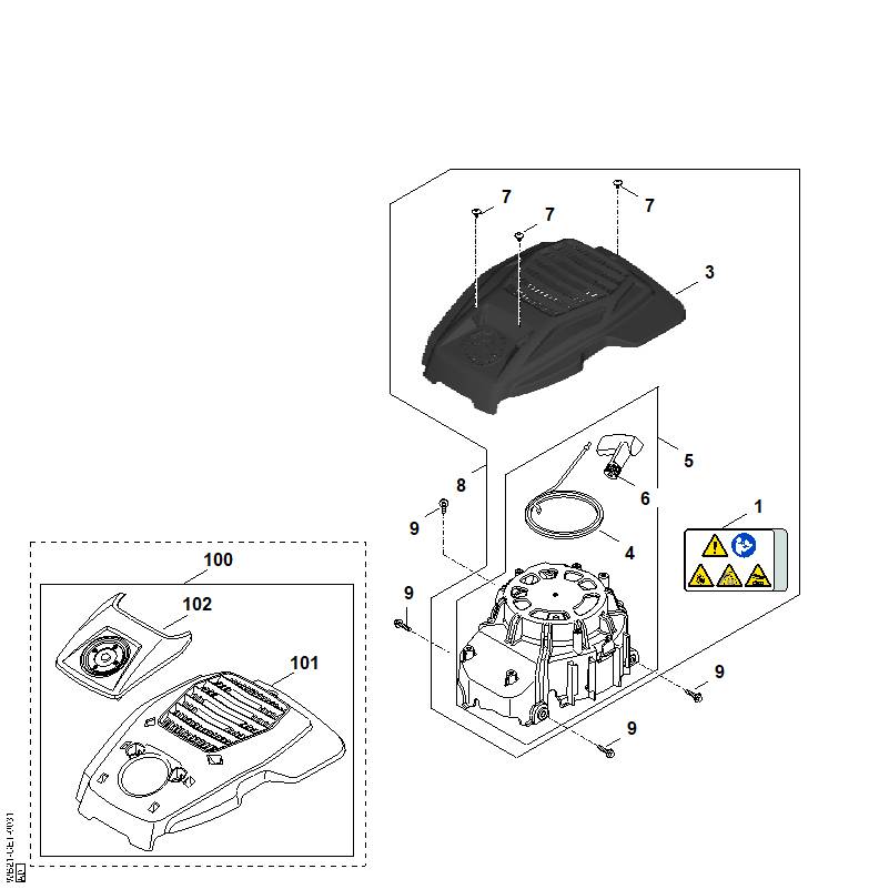 K - Système de démarrage, boîtier de ventilateur