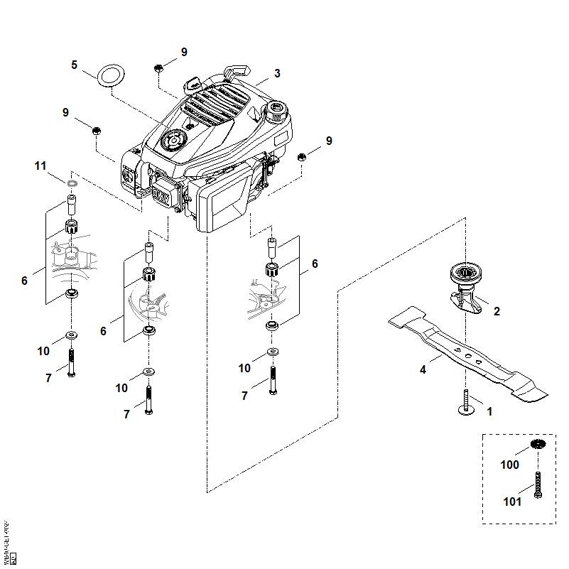 D - Moteur, lame