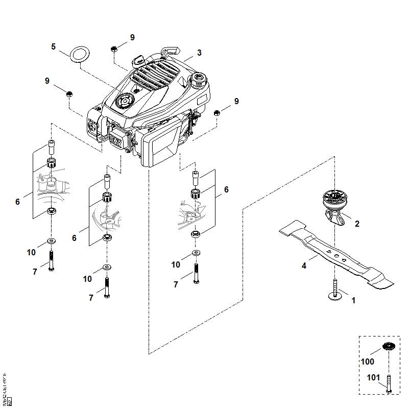 D - Moteur, lame